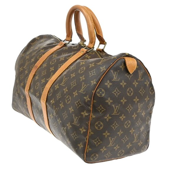 LOUIS VUITTON Keepall 45 Travel Hand Bag Monogram Leather Brown M41428 86YH515 - Picture 2 of 16